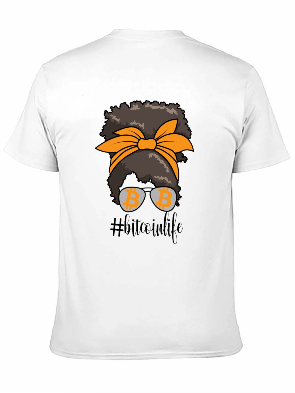 Bitcoin Life Messy Bun T-Shirt Crypto Tee