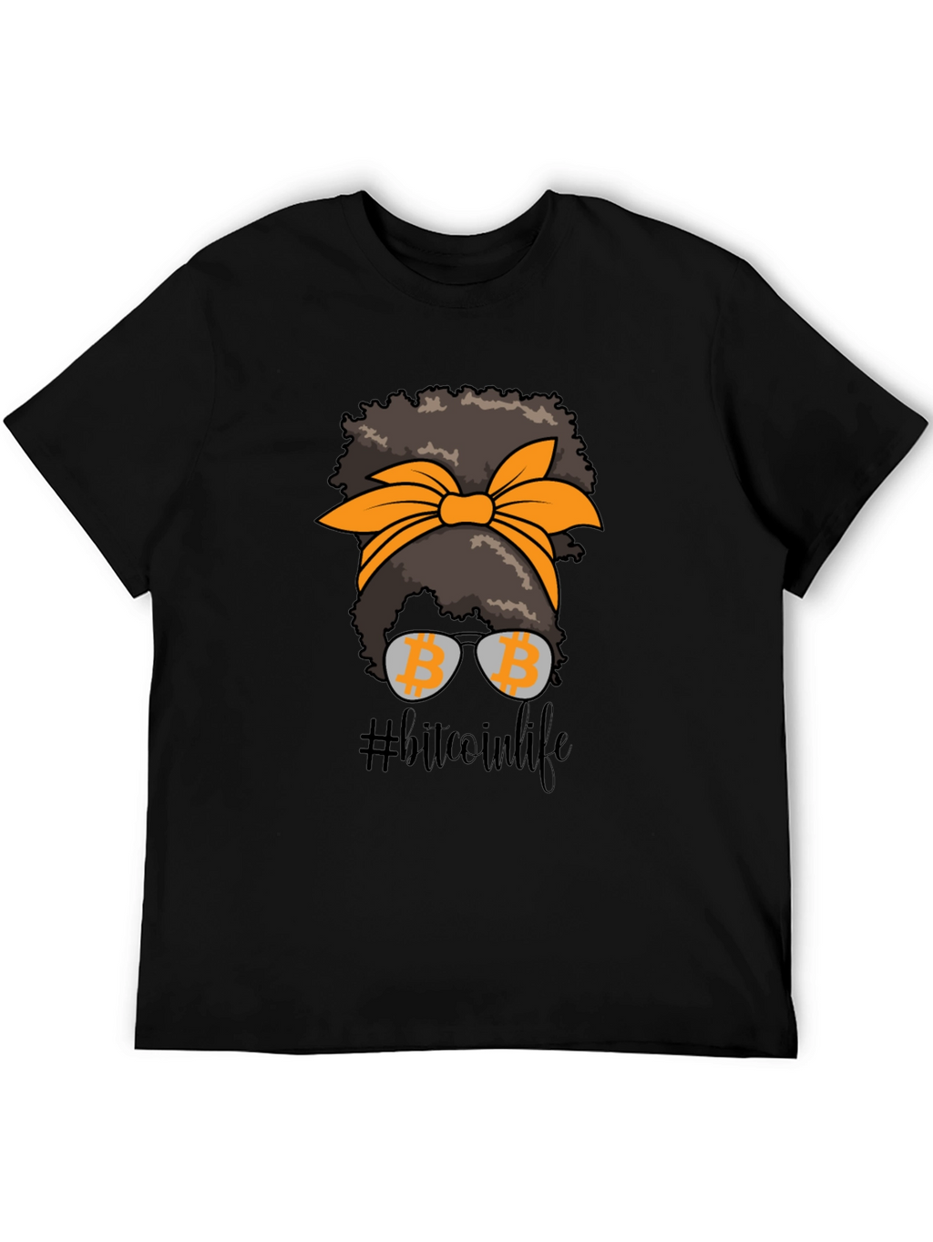 Bitcoin Life Messy Bun T-Shirt Crypto Tee