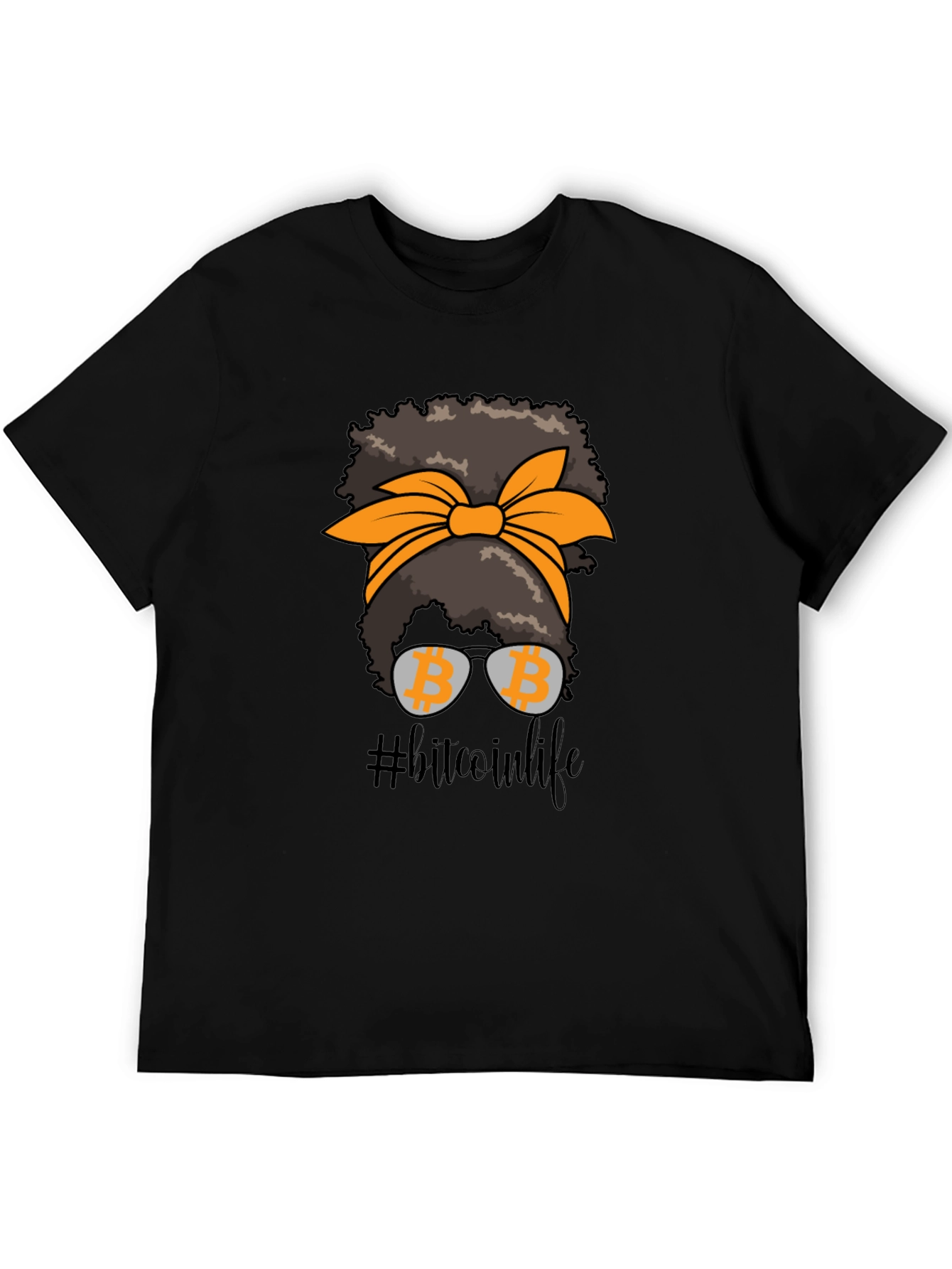 Bitcoin Life Messy Bun T-Shirt Crypto Tee