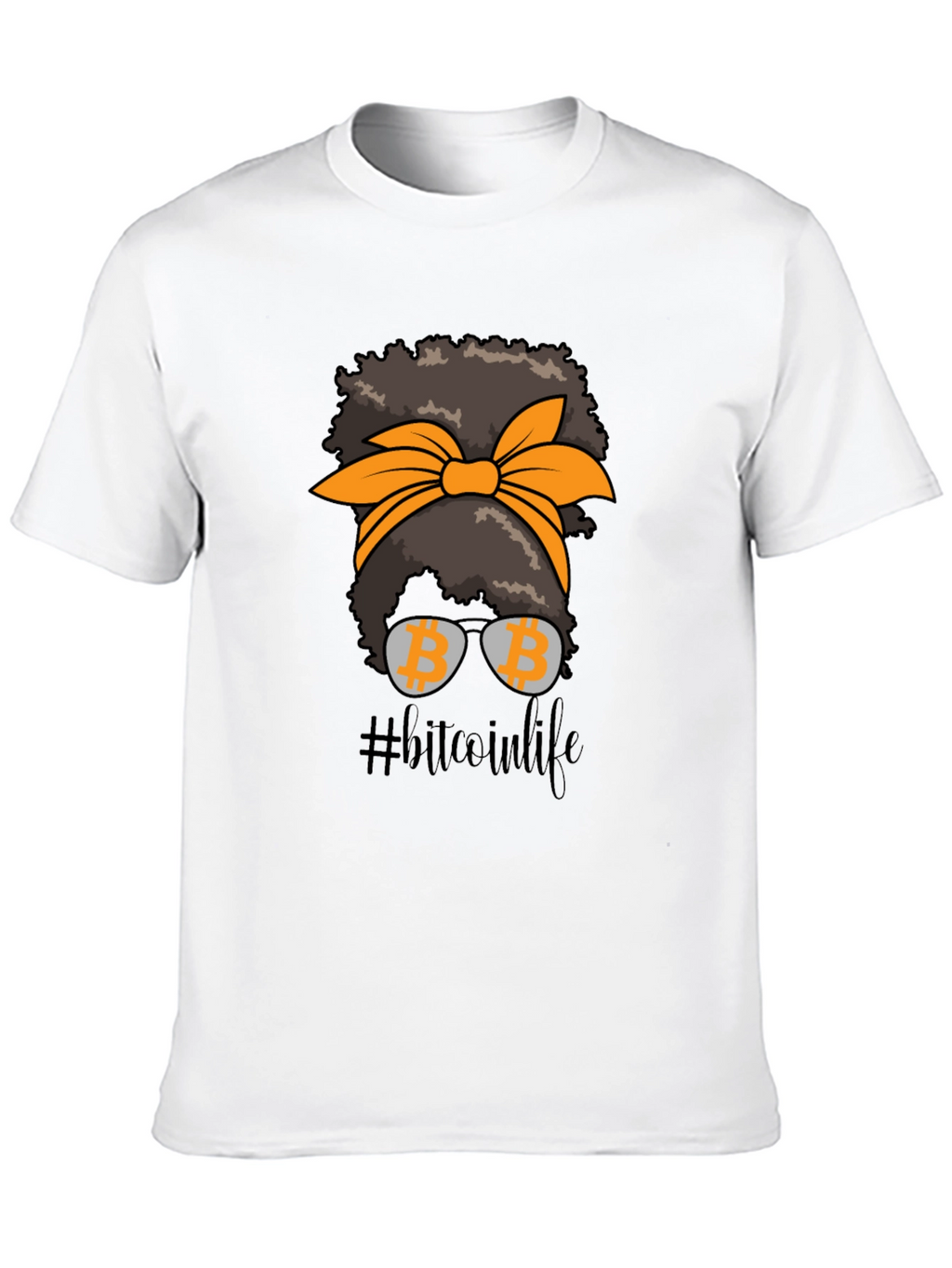 Bitcoin Life Messy Bun T-Shirt Crypto Tee