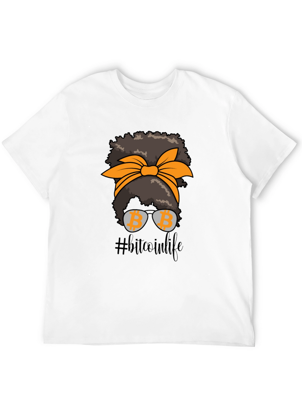Bitcoin Life Messy Bun T-Shirt Crypto Tee