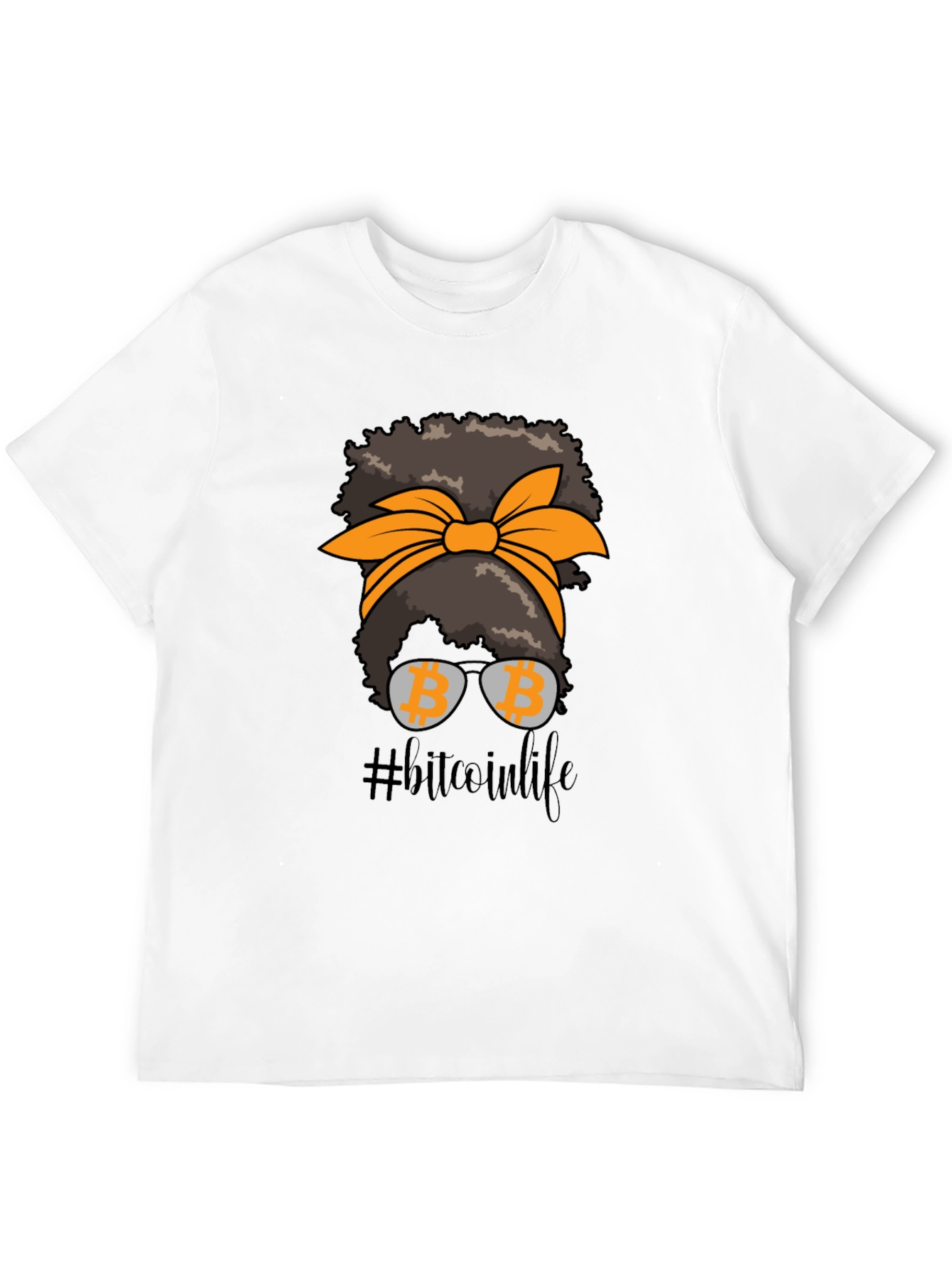 Bitcoin Life Messy Bun T-Shirt Crypto Tee