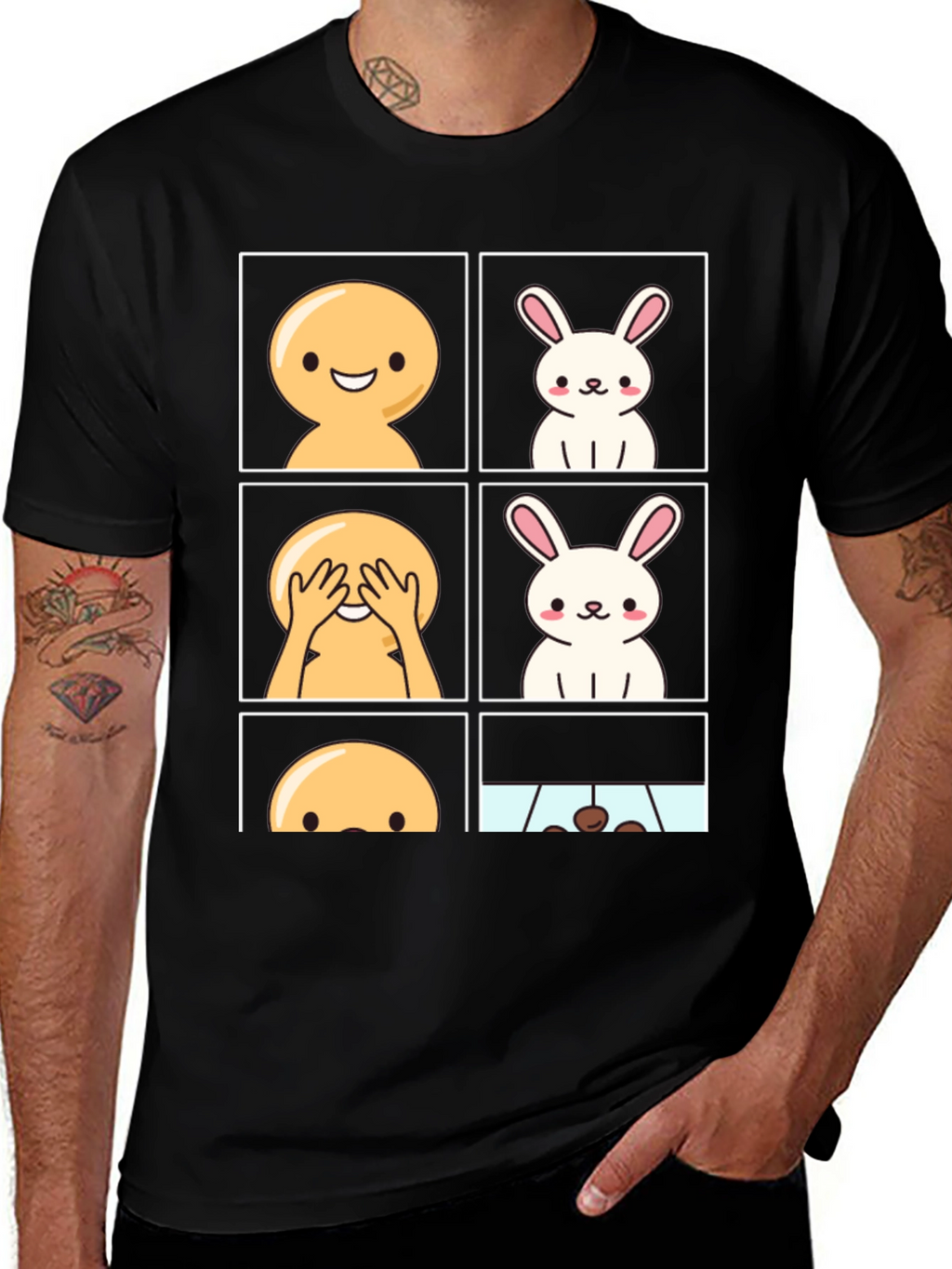 Funny Peek-a-Boo Bunny T-Shirt