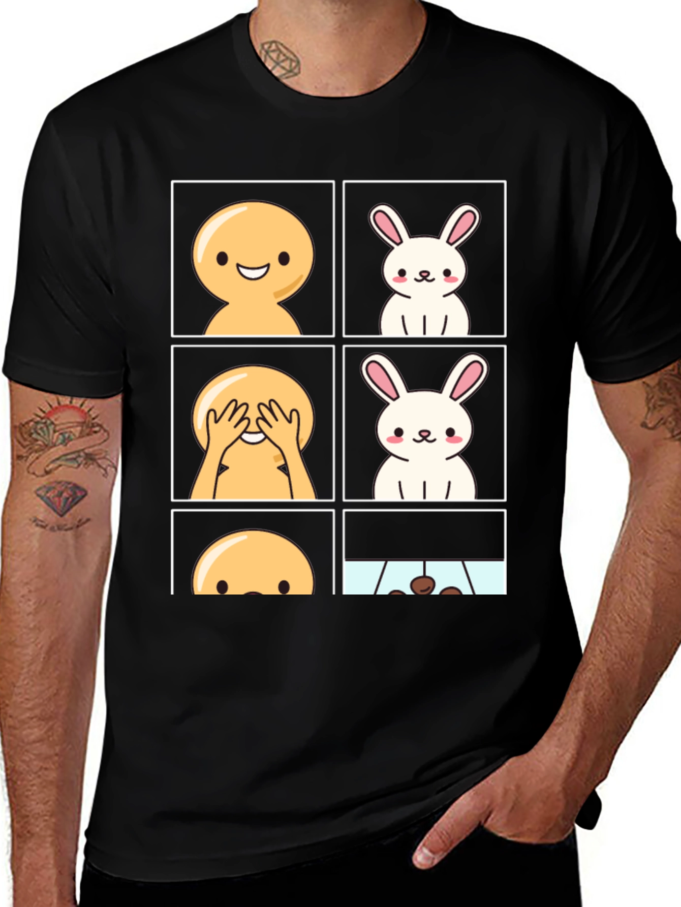 Funny Peek-a-Boo Bunny T-Shirt