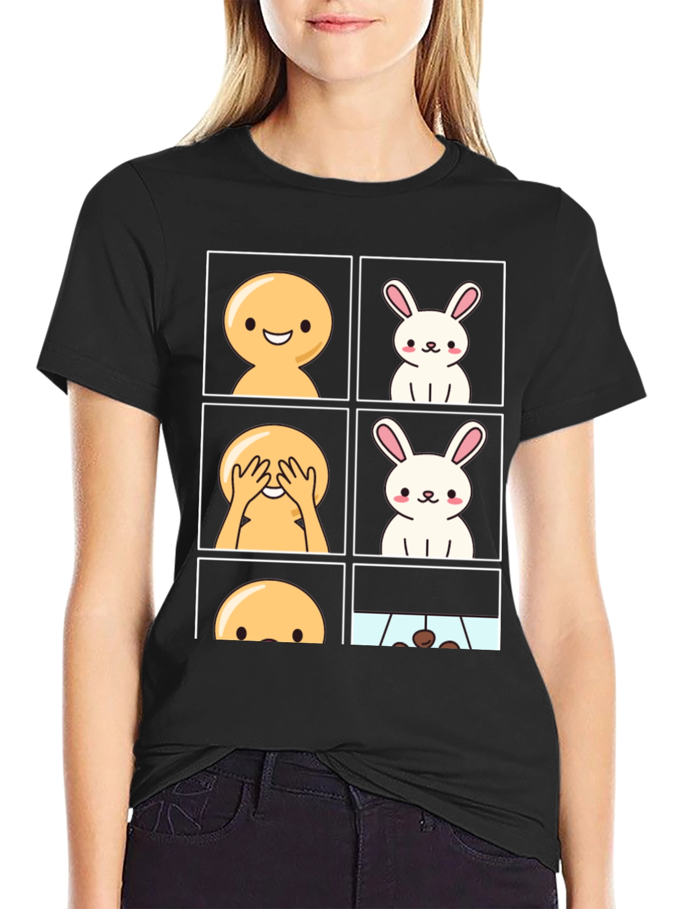 Funny Peek-a-Boo Bunny T-Shirt
