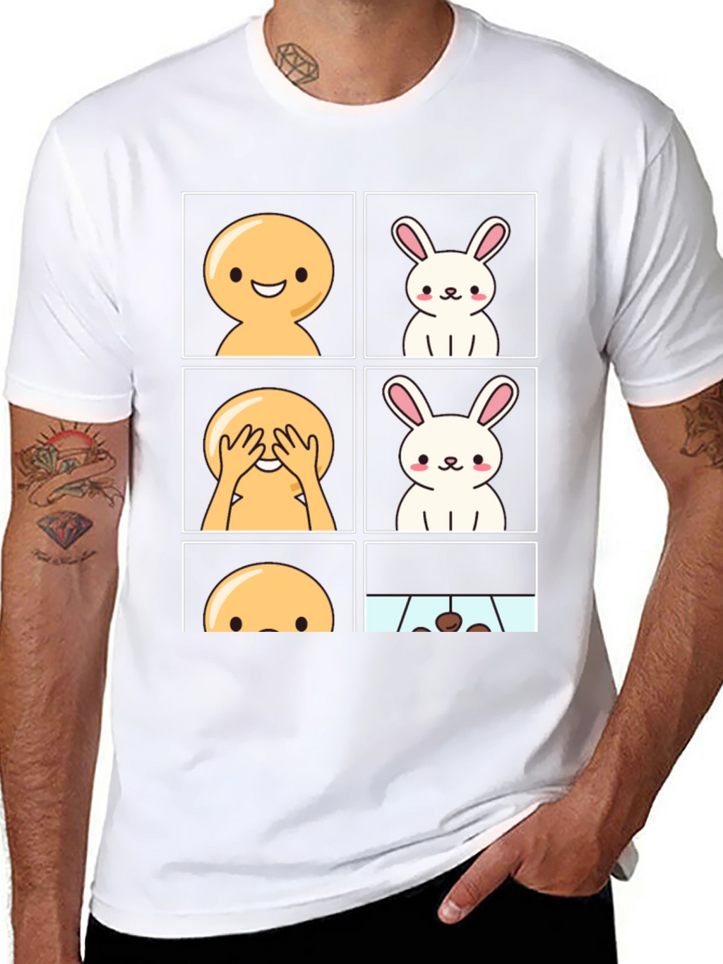 Funny Peek-a-Boo Bunny T-Shirt