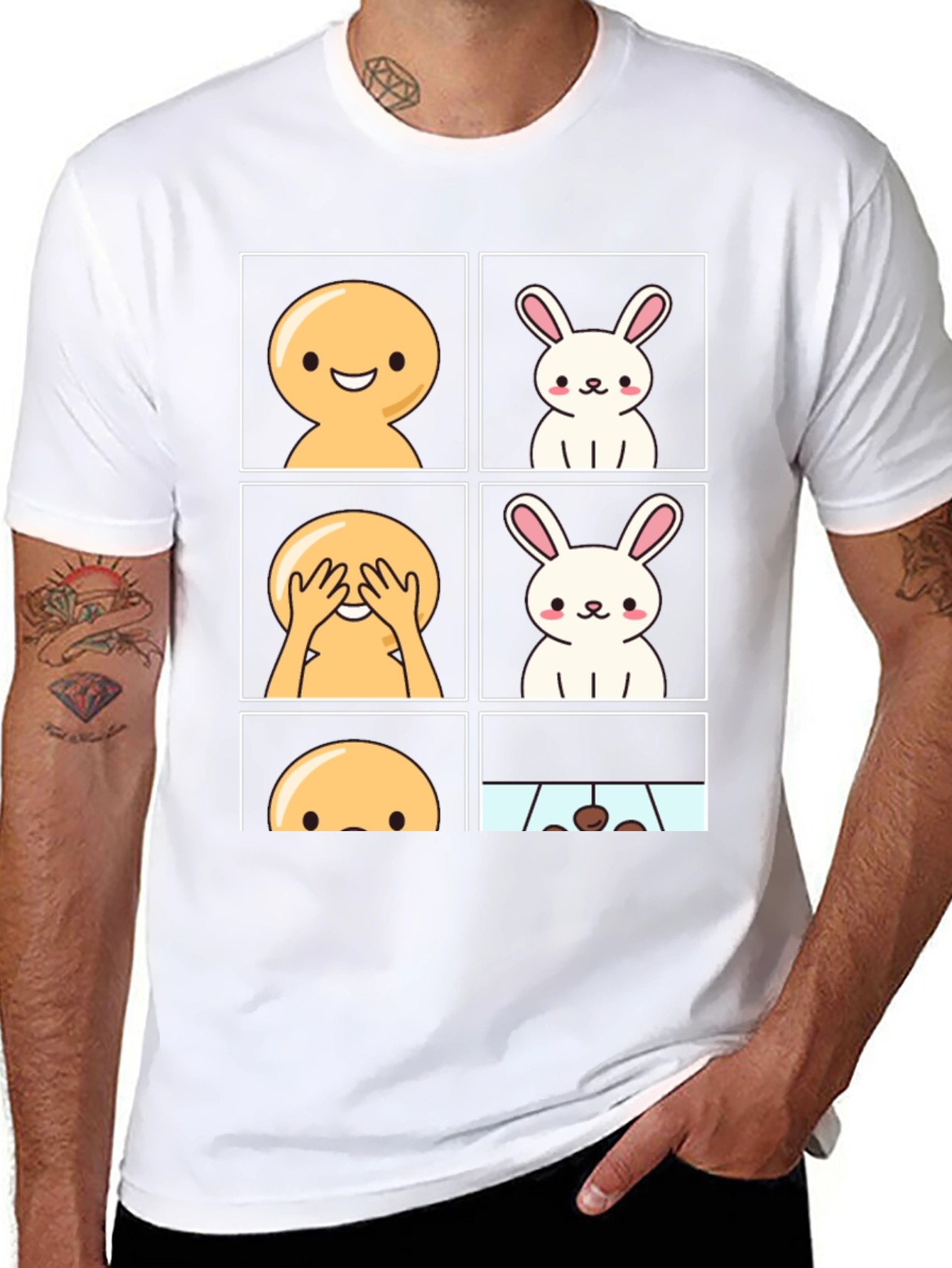 Funny Peek-a-Boo Bunny T-Shirt
