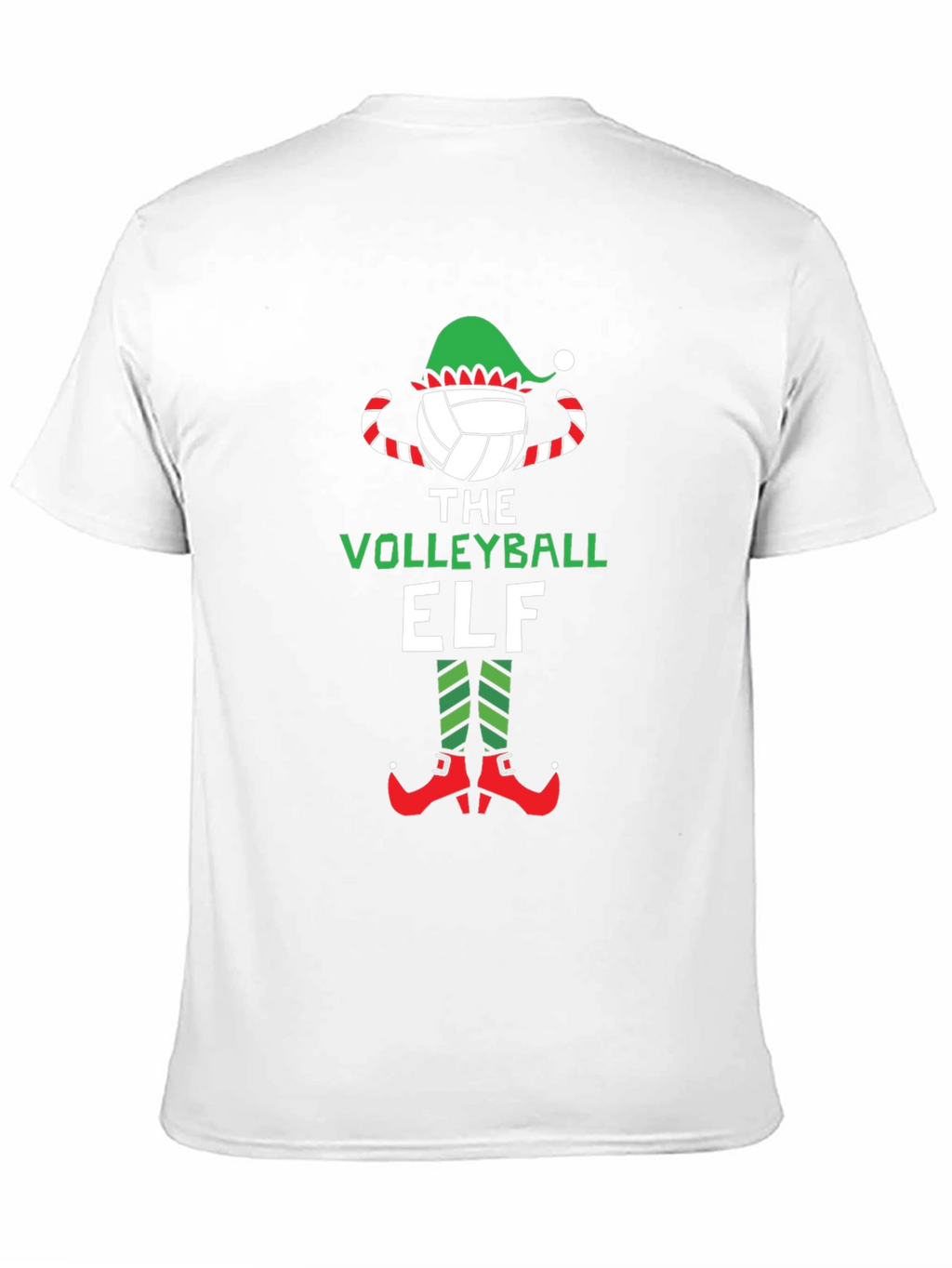 Volleyball Elf Graphic Tee - Christmas Holiday Shirt