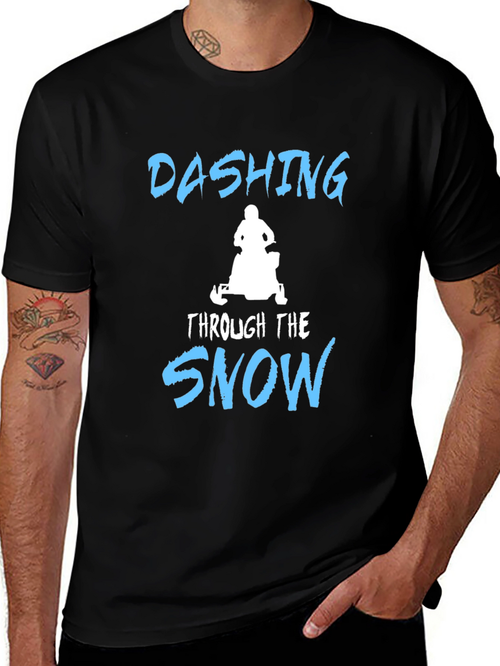 Dashing Through the Snow T-Shirt - Black