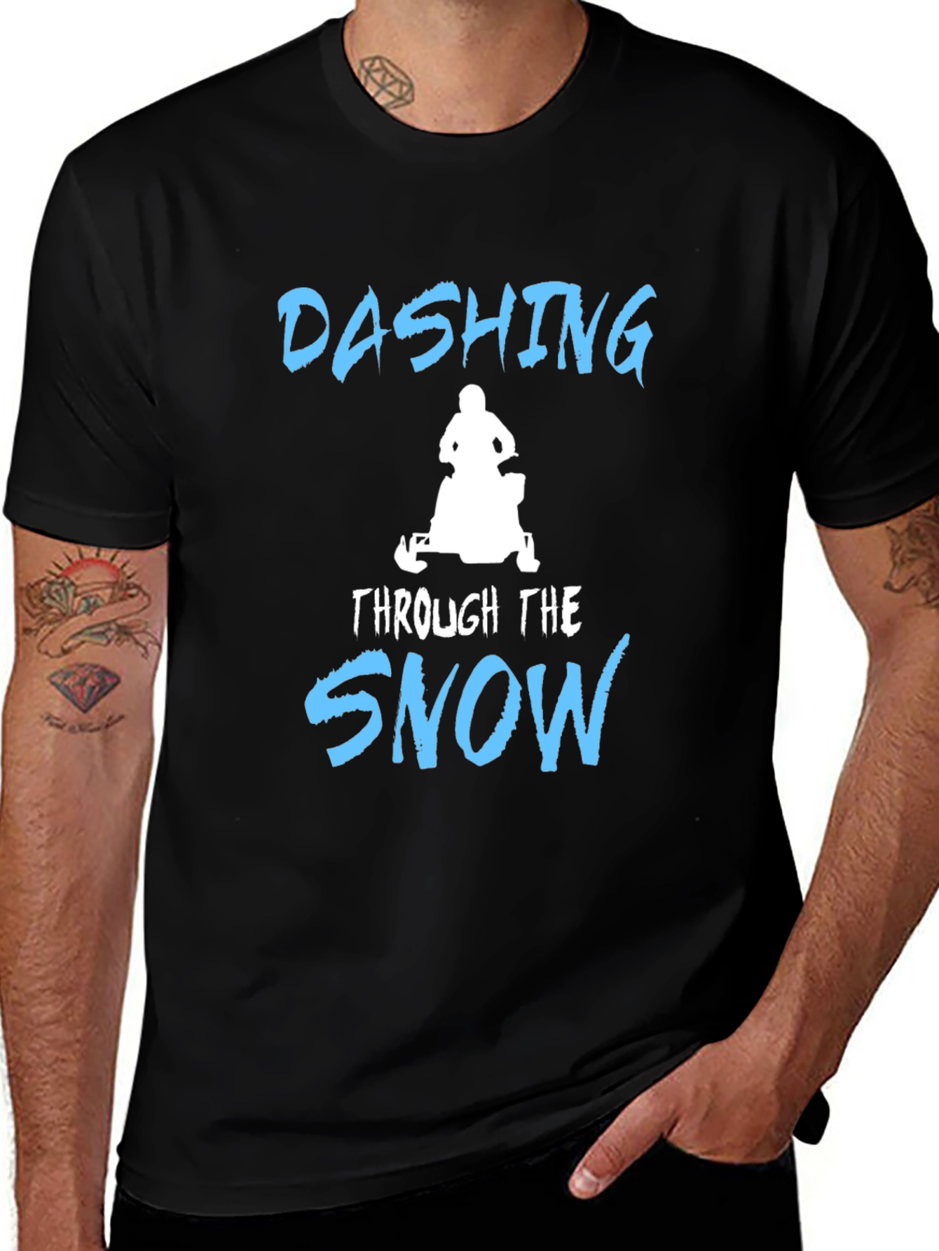 Dashing Through the Snow T-Shirt - Black