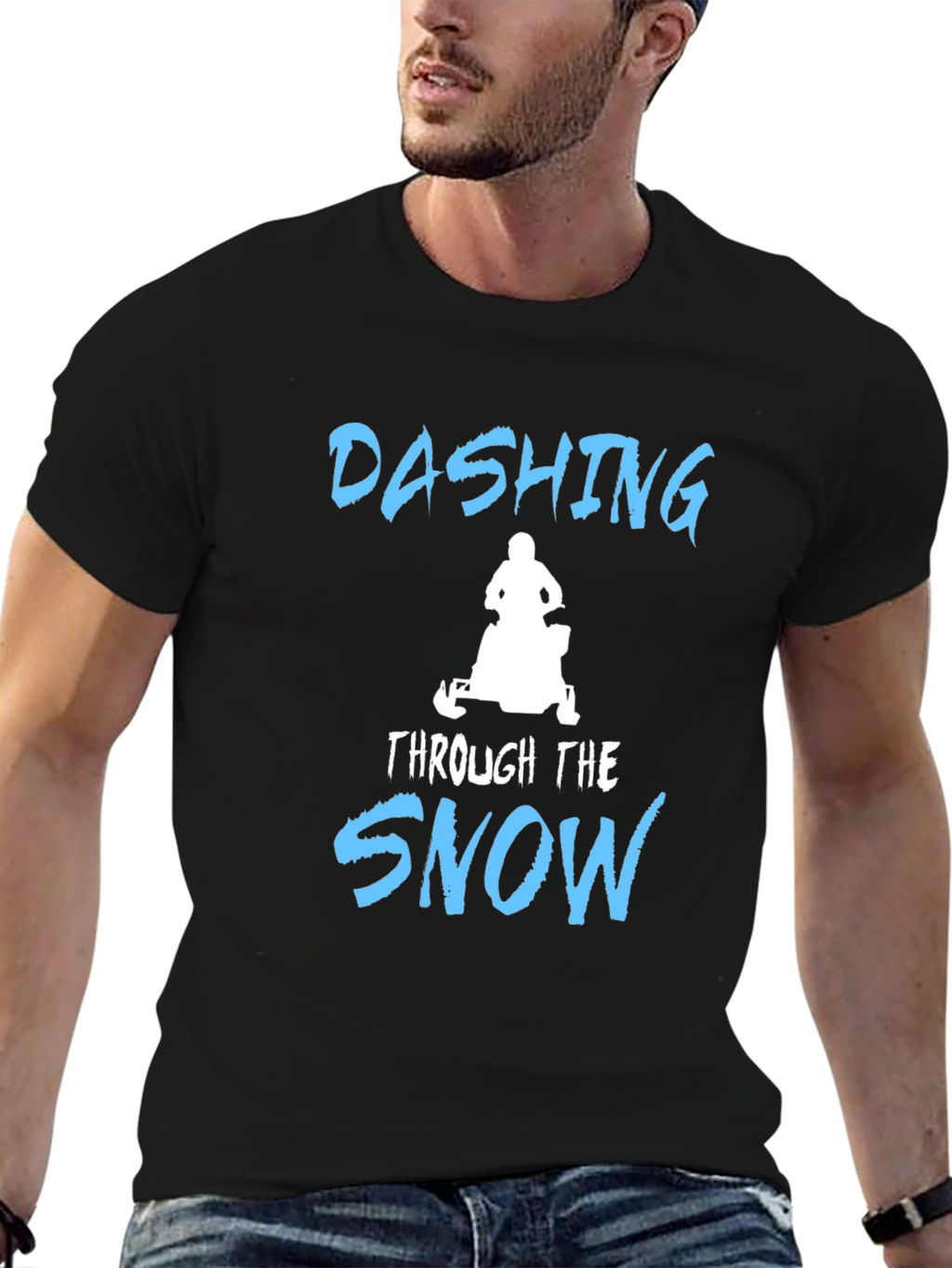 Dashing Through the Snow T-Shirt - Black