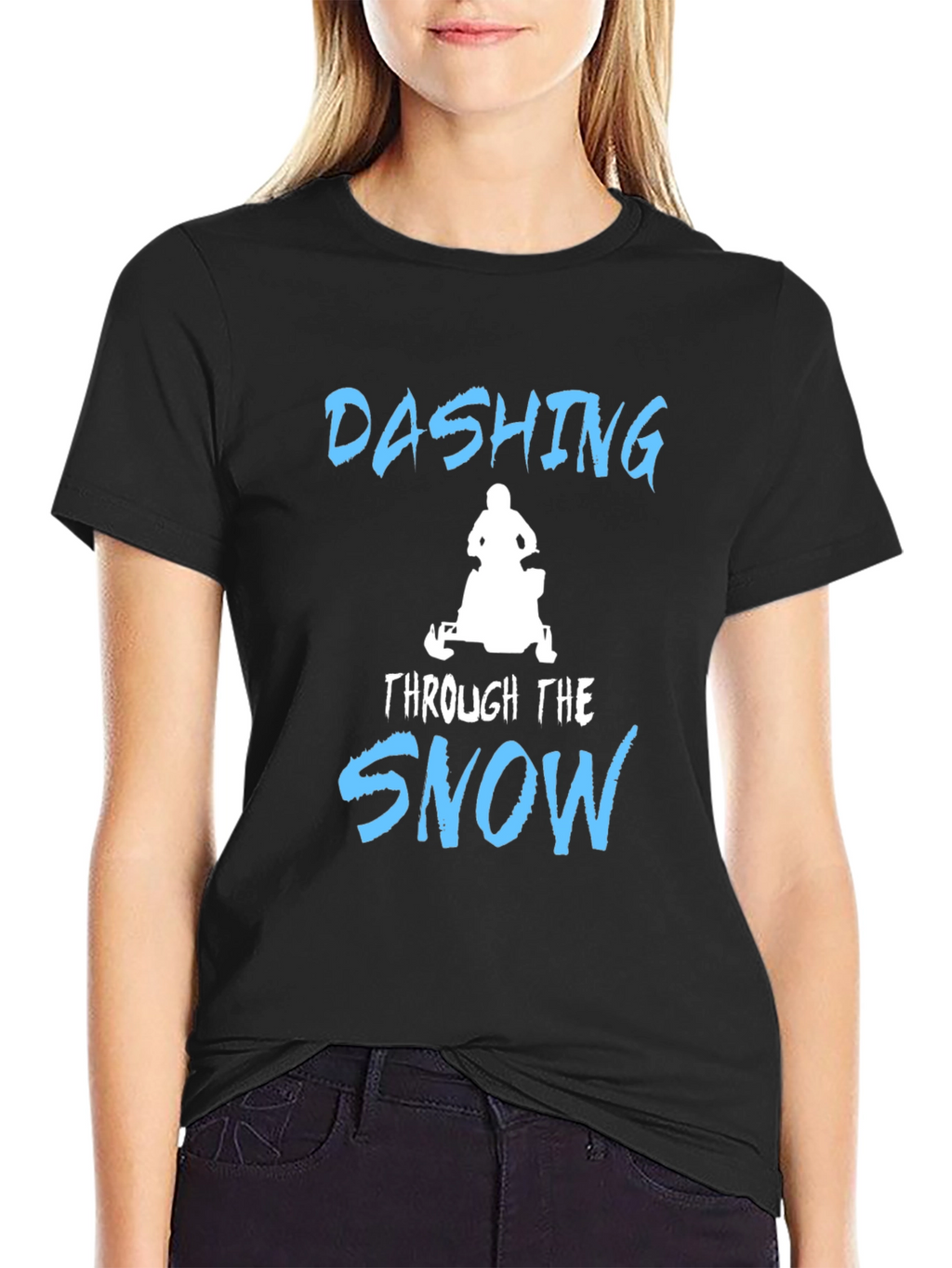 Dashing Through the Snow T-Shirt - Black