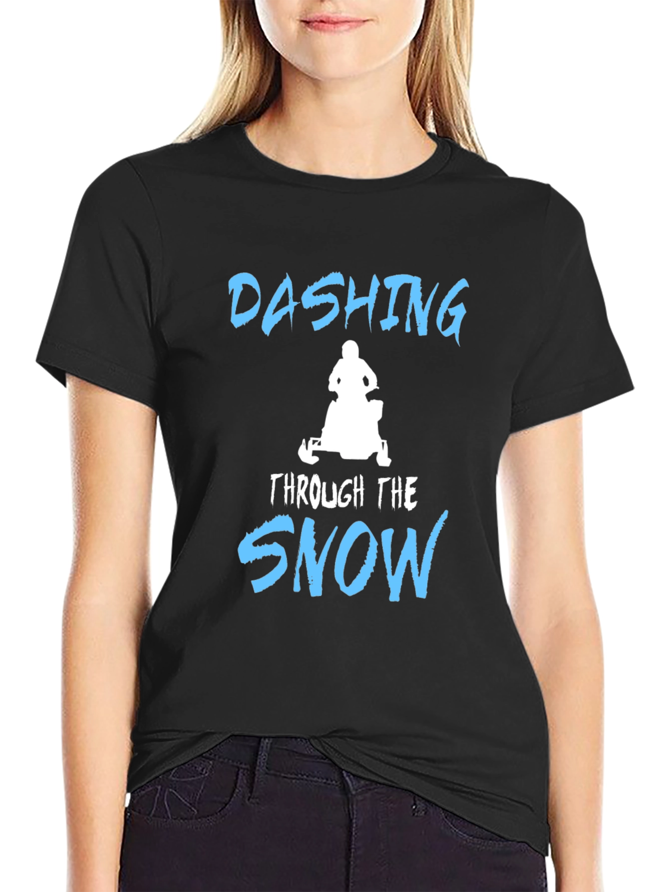 Dashing Through the Snow T-Shirt - Black