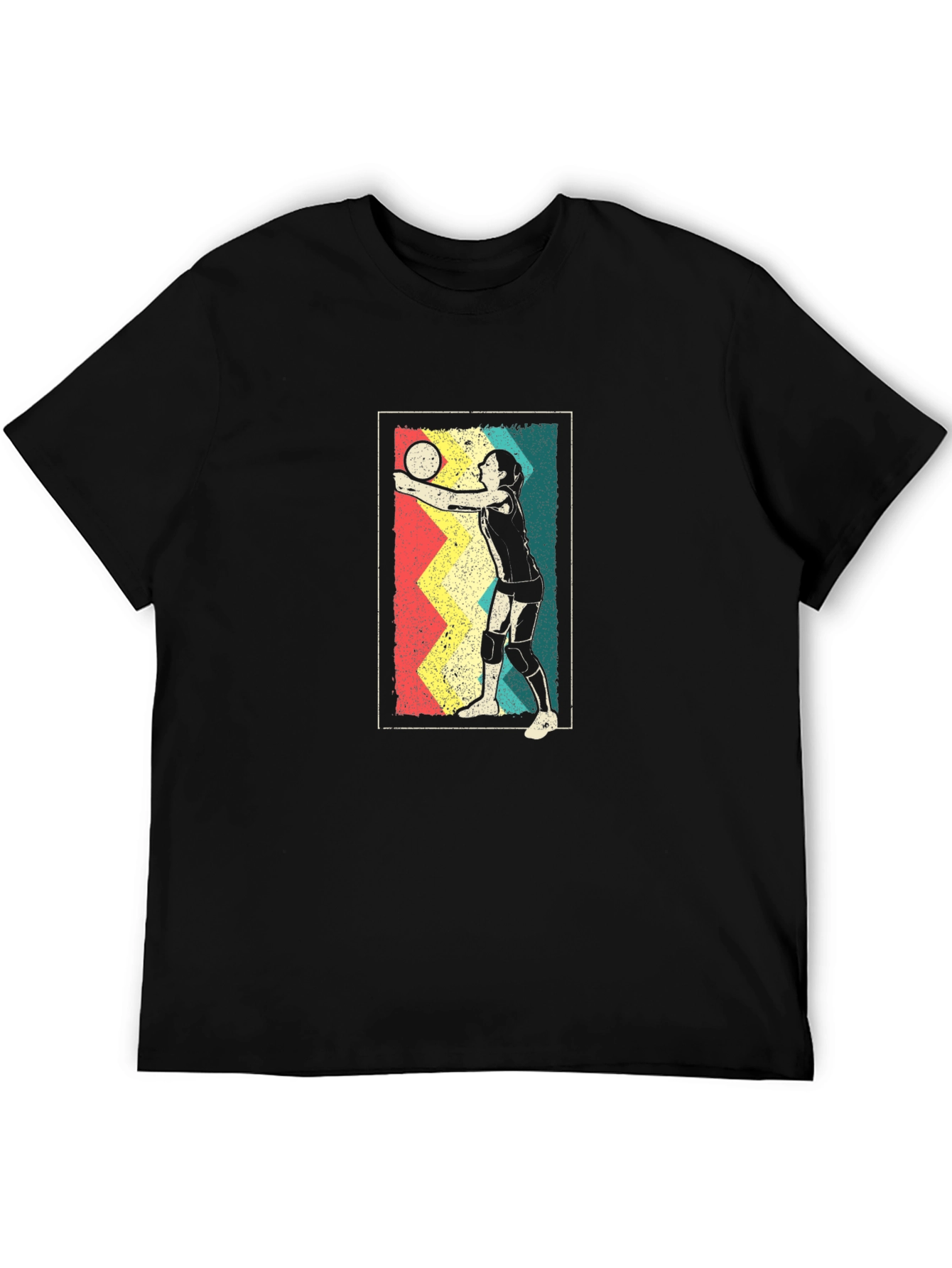 Retro Volleyball Player Graphic Tee