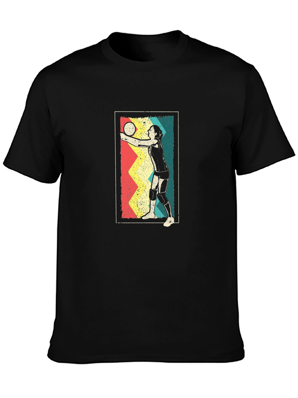 Retro Volleyball Player Graphic Tee