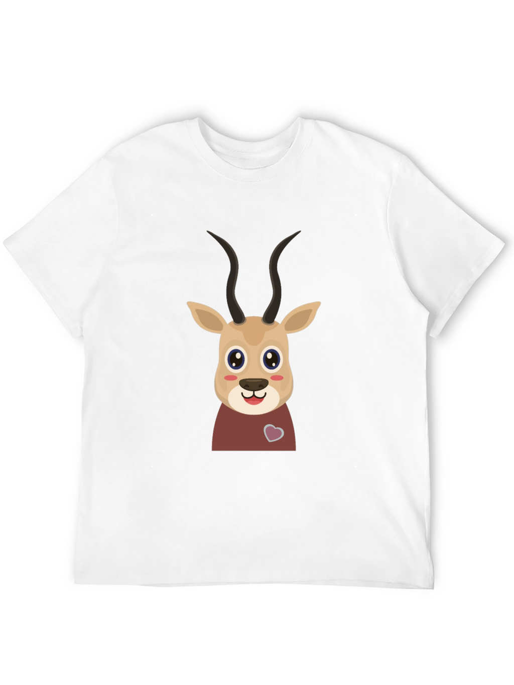 Cute Gazelle Graphic Tee - Black Cotton Blend Shirt