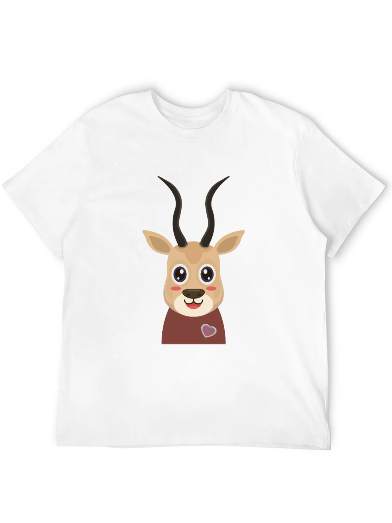 Cute Gazelle Graphic Tee - Black Cotton Blend Shirt