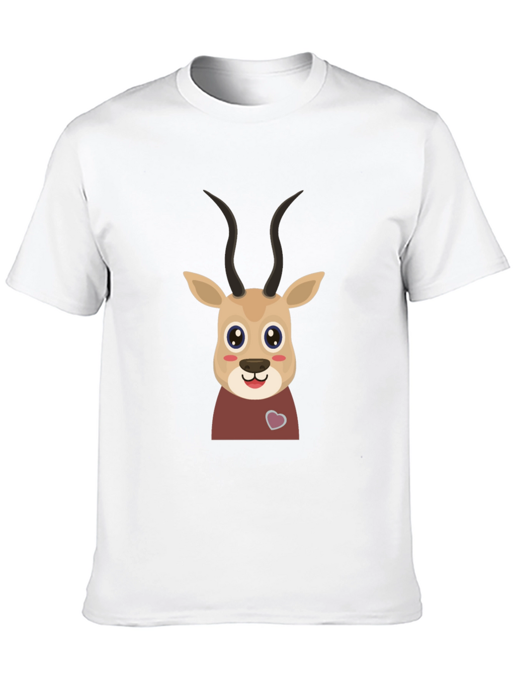Cute Gazelle Graphic Tee - Black Cotton Blend Shirt