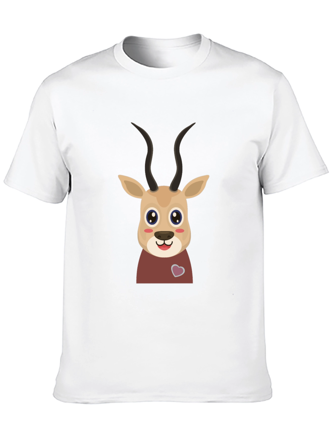Cute Gazelle Graphic Tee - Black Cotton Blend Shirt