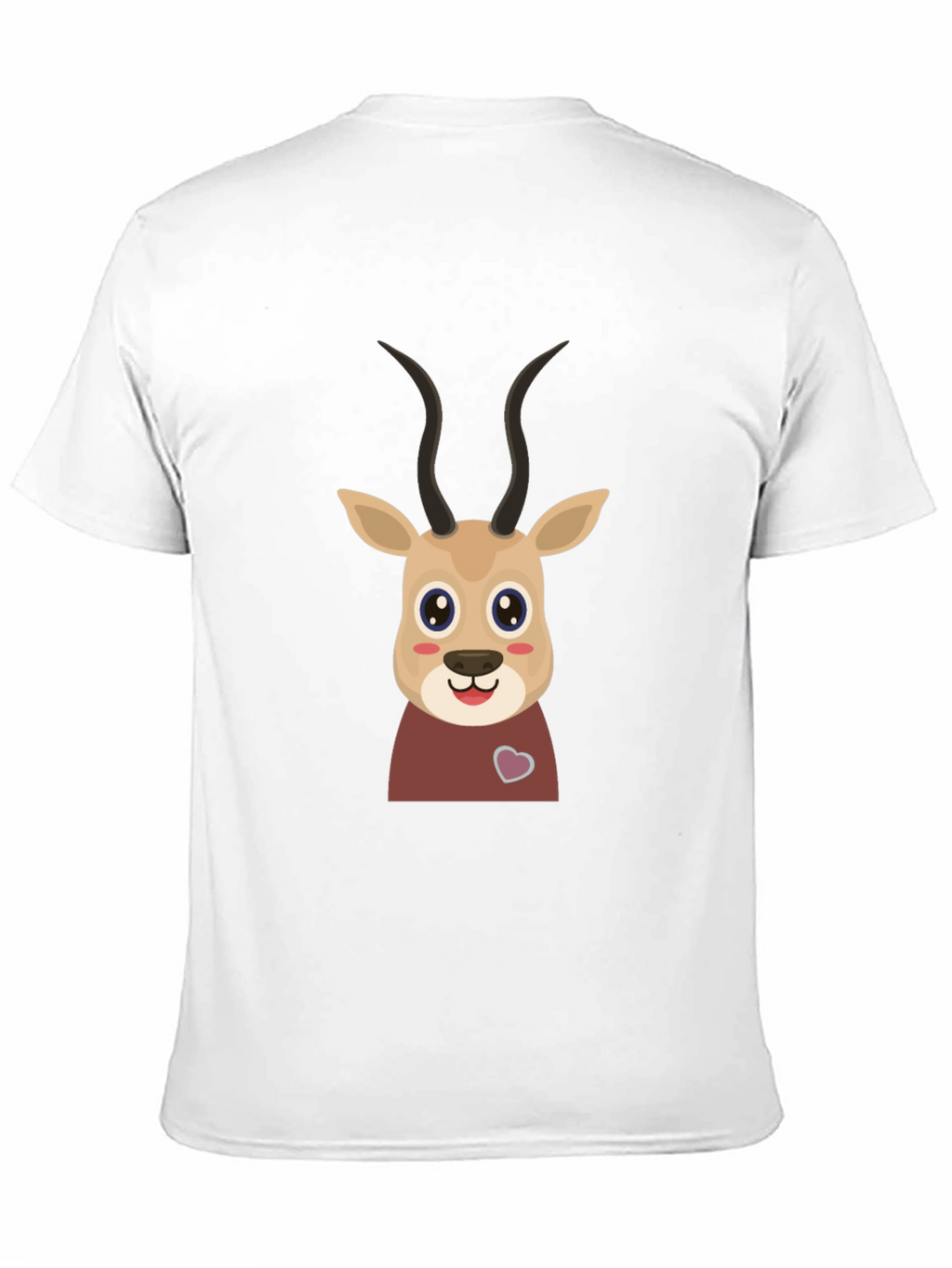 Cute Gazelle Graphic Tee - Black Cotton Blend Shirt