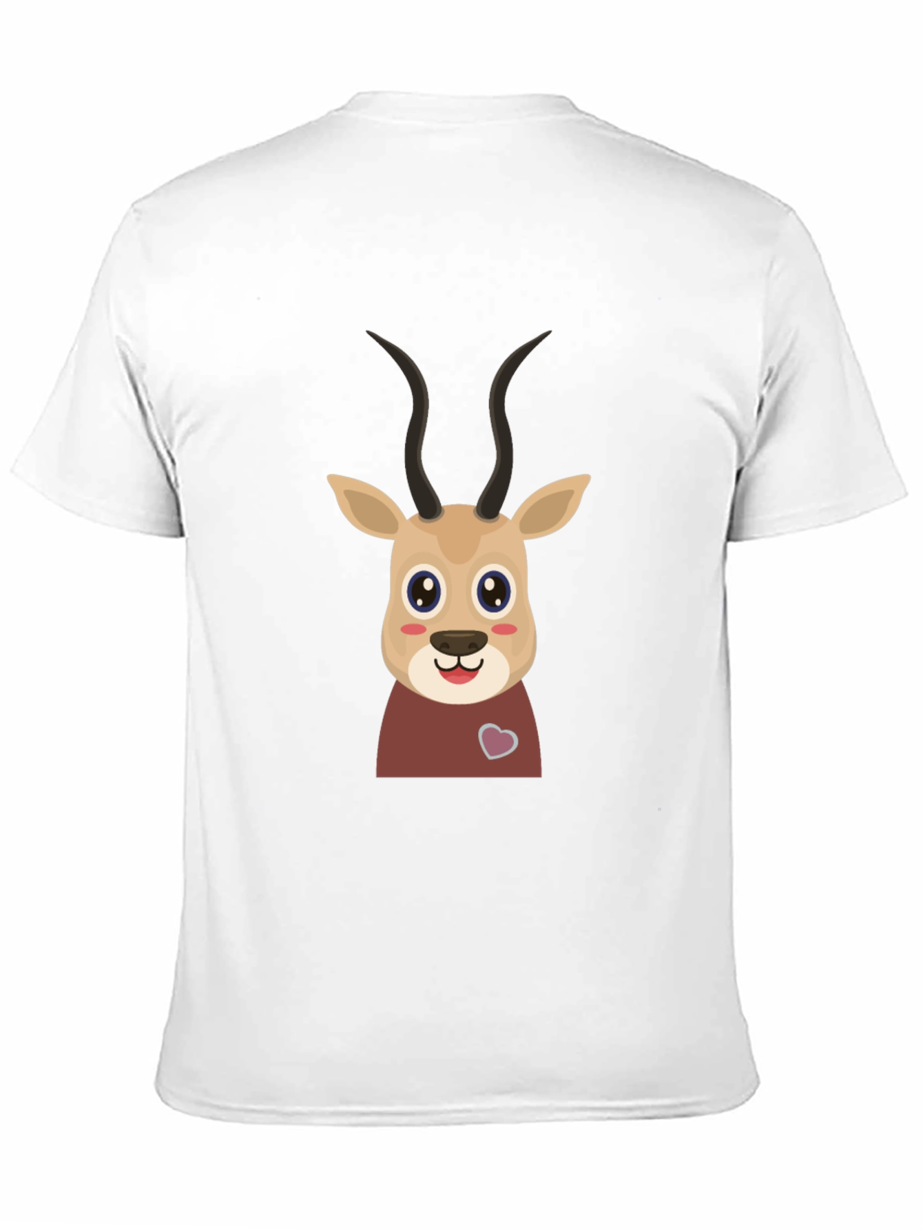 Cute Gazelle Graphic Tee - Black Cotton Blend Shirt