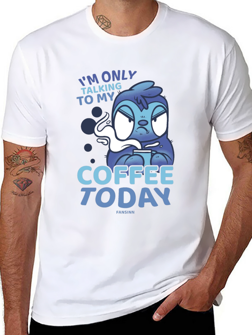 Coffee Today Sloth Tee - Relaxed Fit Graphic T-Shirt