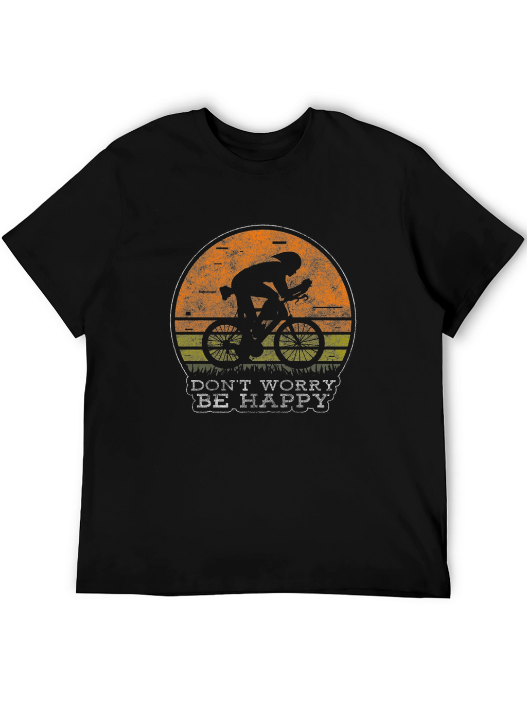 Dont Worry Be Happy Cycling Graphic T-Shirt