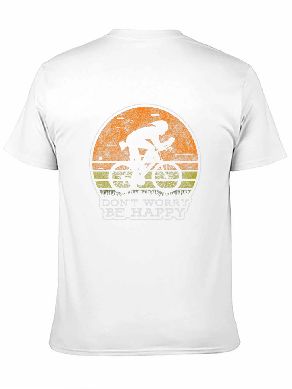 Dont Worry Be Happy Cycling Graphic T-Shirt