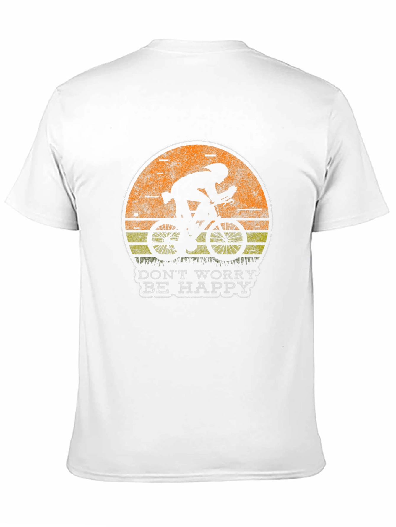 Dont Worry Be Happy Cycling Graphic T-Shirt