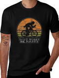 Dont Worry Be Happy Cycling Graphic T-Shirt