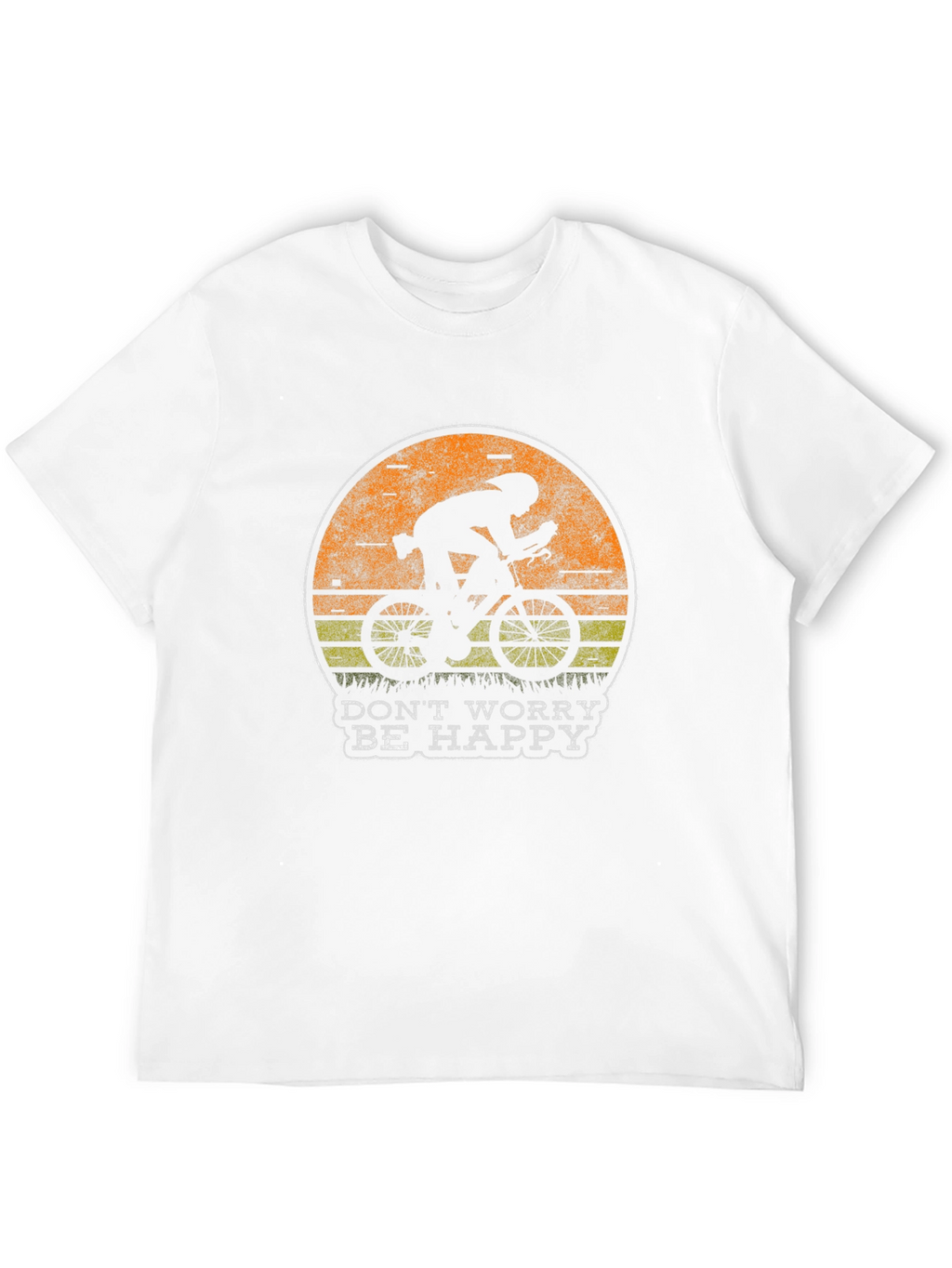 Dont Worry Be Happy Cycling Graphic T-Shirt