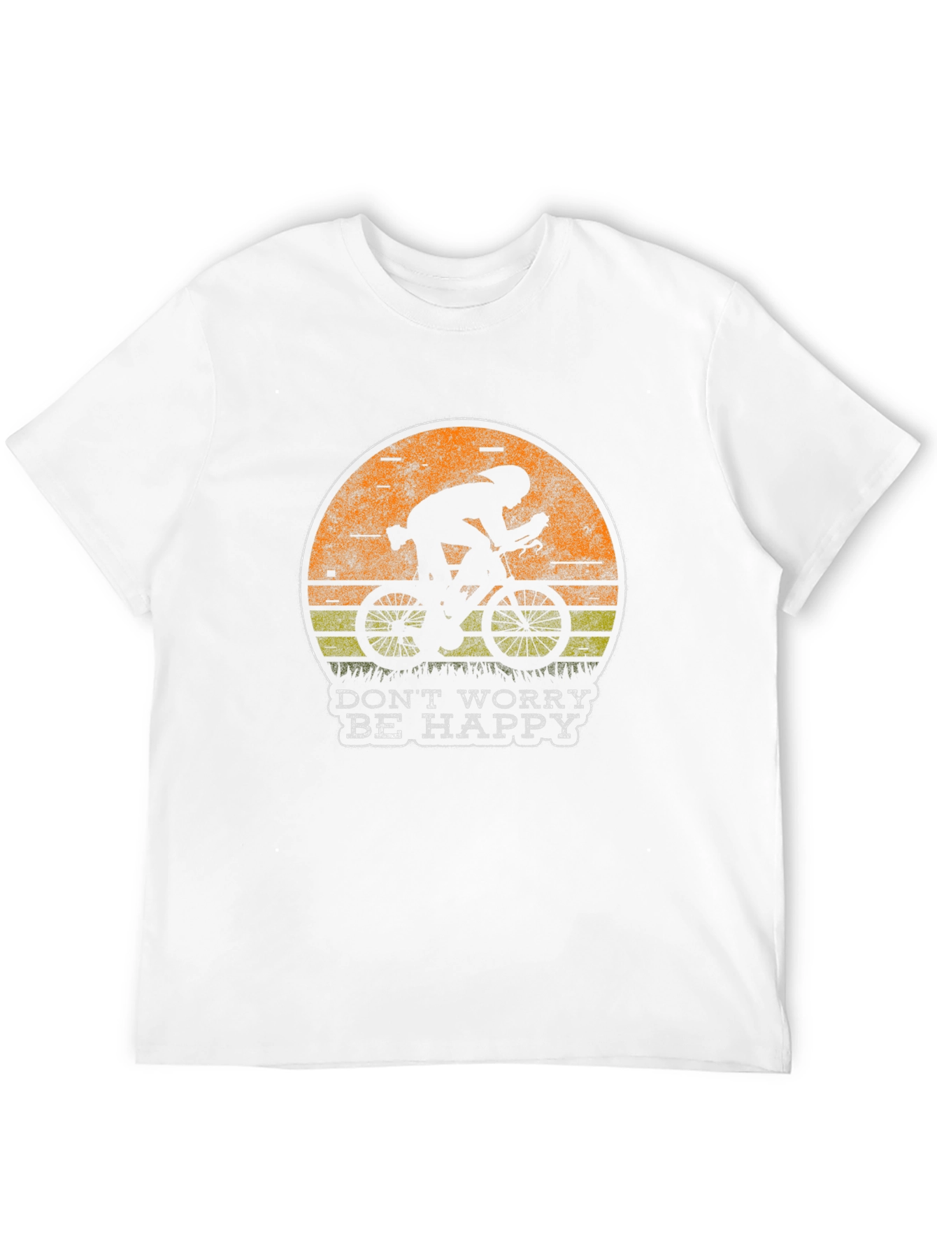 Dont Worry Be Happy Cycling Graphic T-Shirt