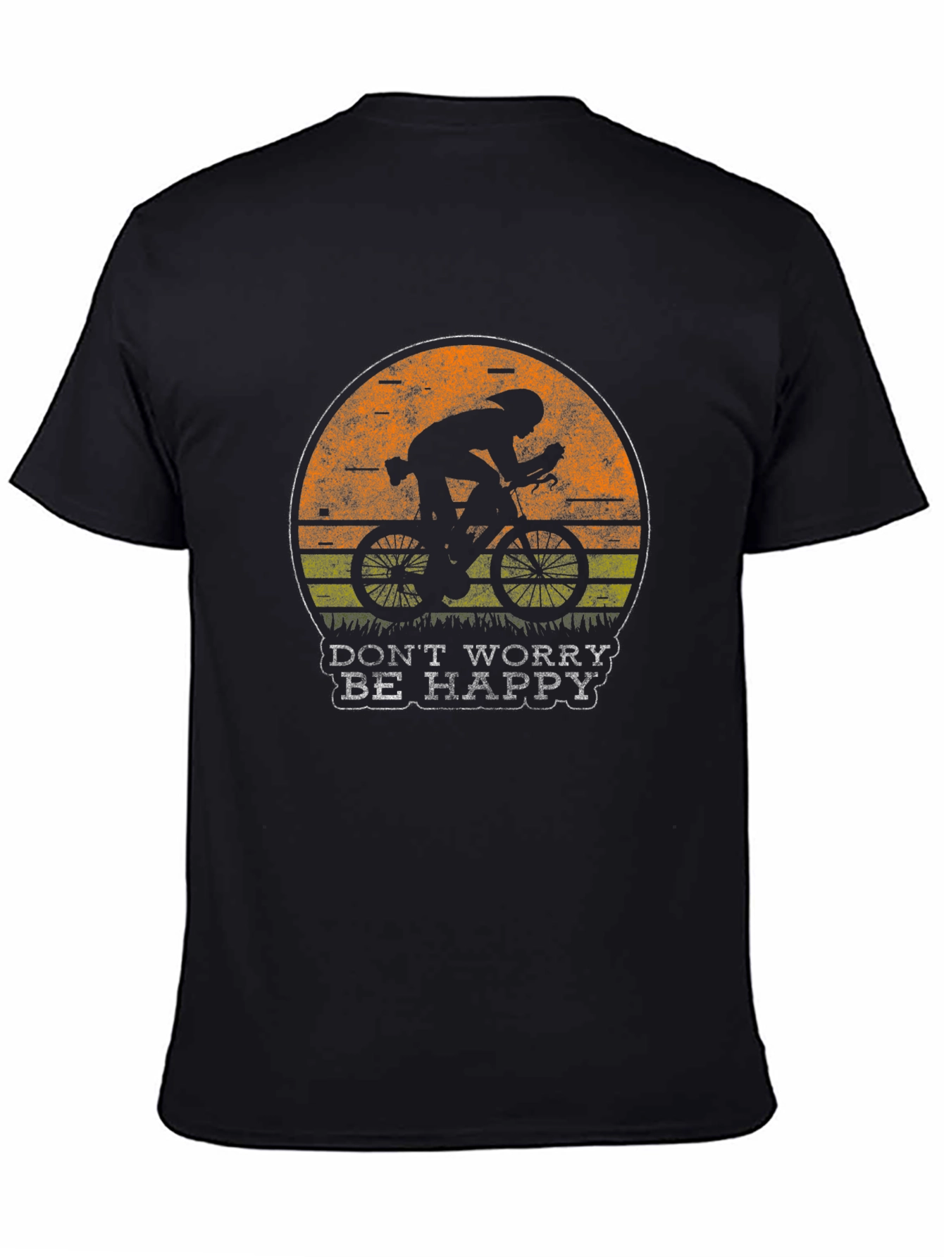 Dont Worry Be Happy Cycling Graphic T-Shirt
