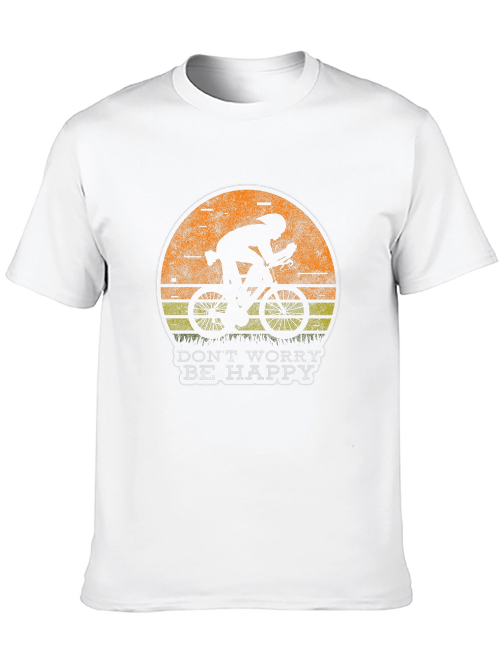 Dont Worry Be Happy Cycling Graphic T-Shirt