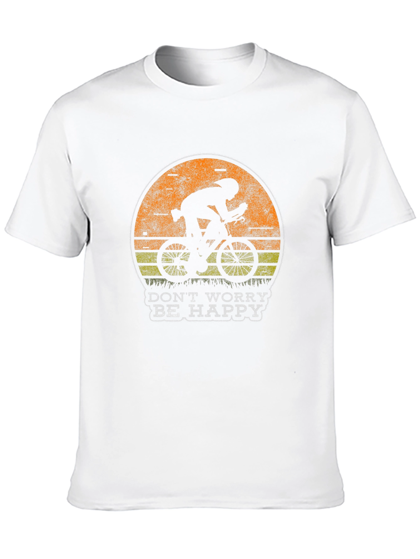 Dont Worry Be Happy Cycling Graphic T-Shirt