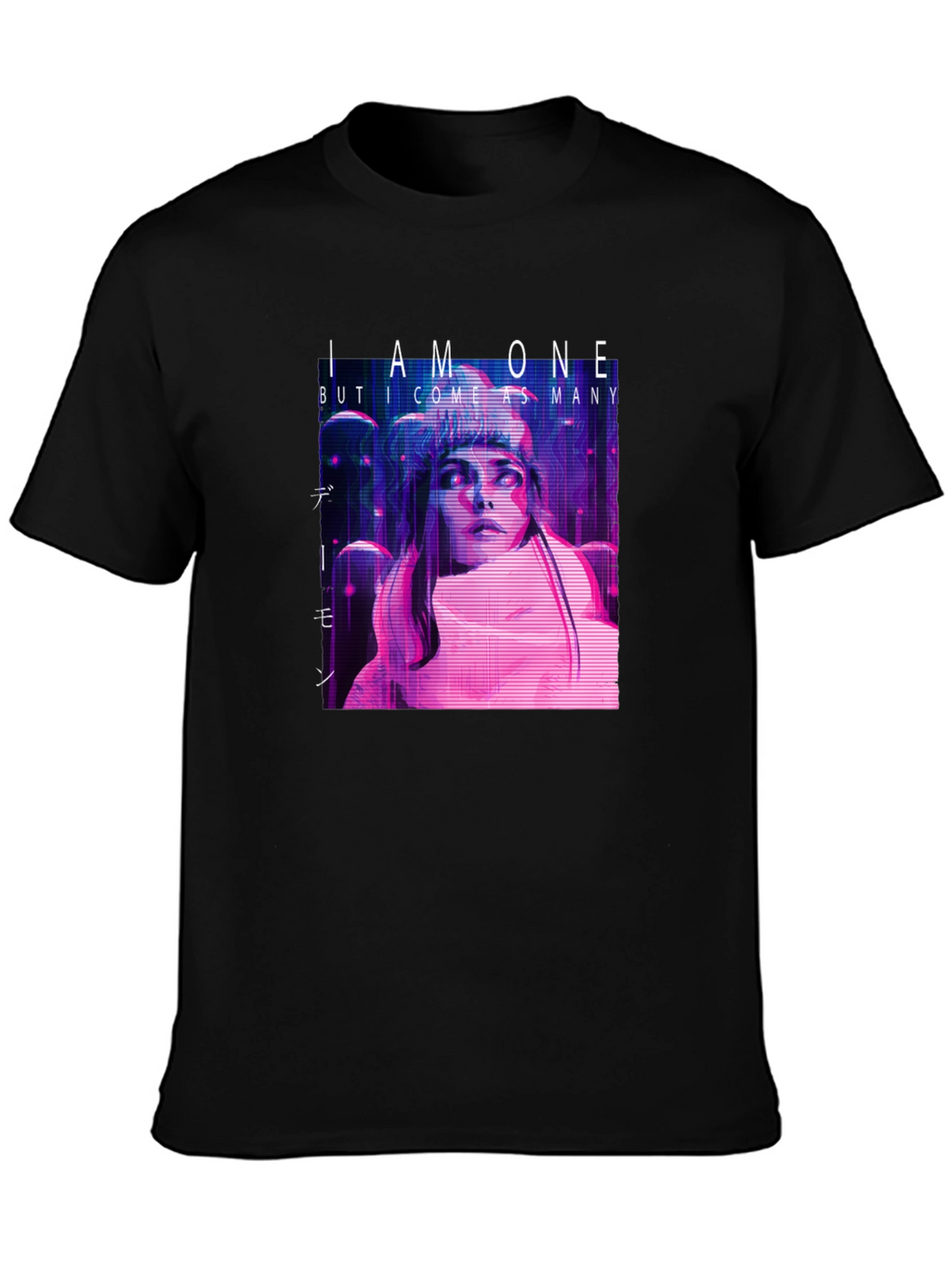 I Am One Graphic Print Black T-Shirt