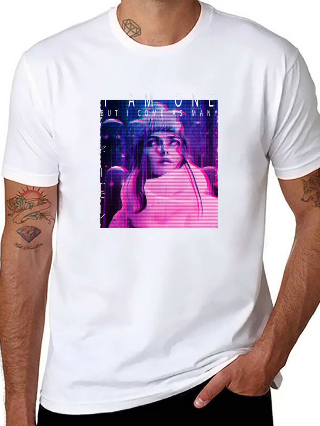 I Am One Graphic Print Black T-Shirt