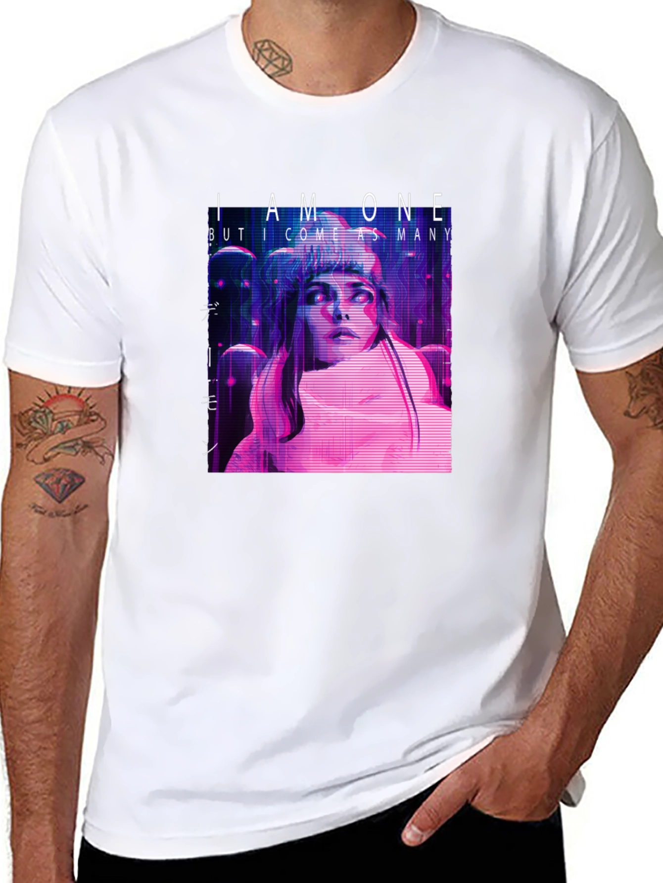 I Am One Graphic Print Black T-Shirt