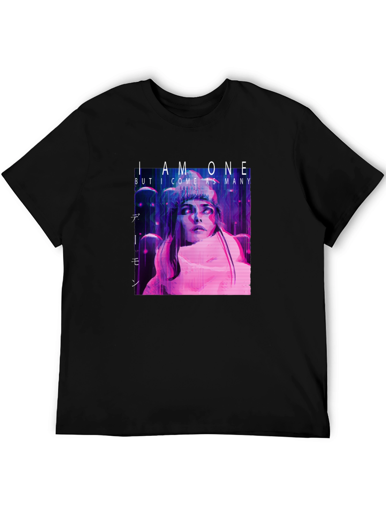I Am One Graphic Print Black T-Shirt
