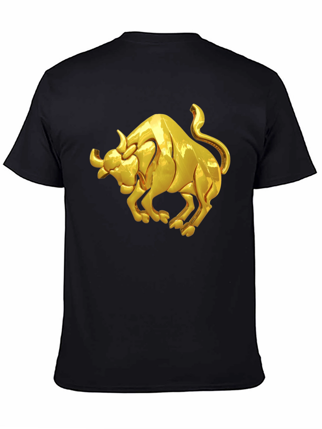 Golden Bull Graphic Black T-Shirt