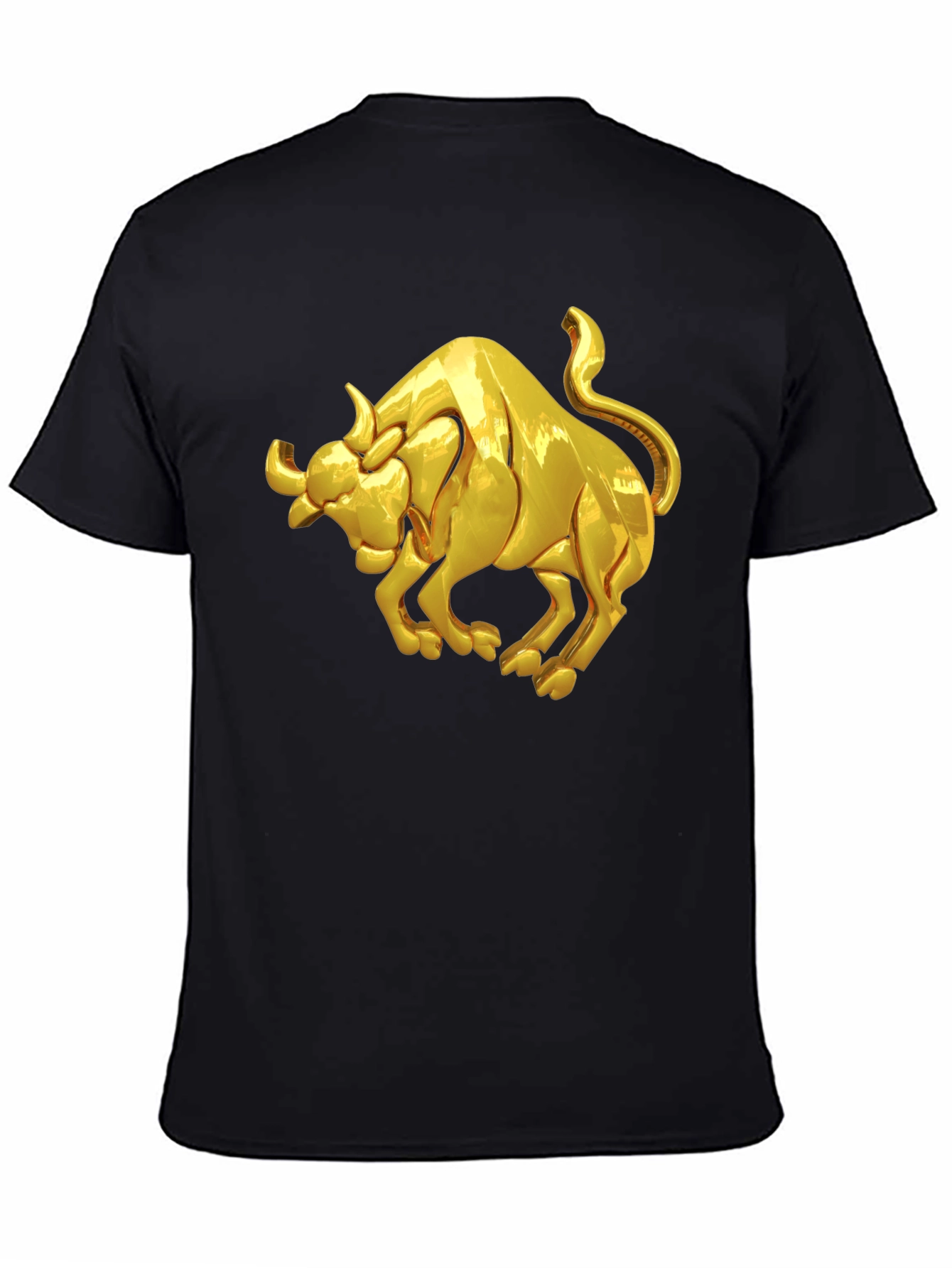 Golden Bull Graphic Black T-Shirt