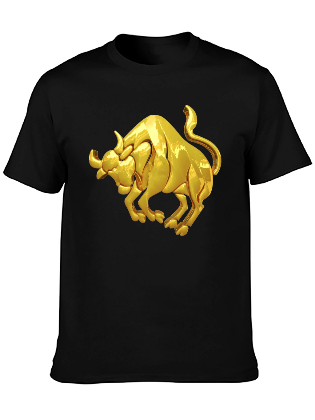 Golden Bull Graphic Black T-Shirt
