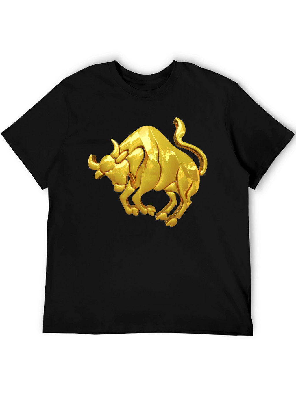 Golden Bull Graphic Black T-Shirt