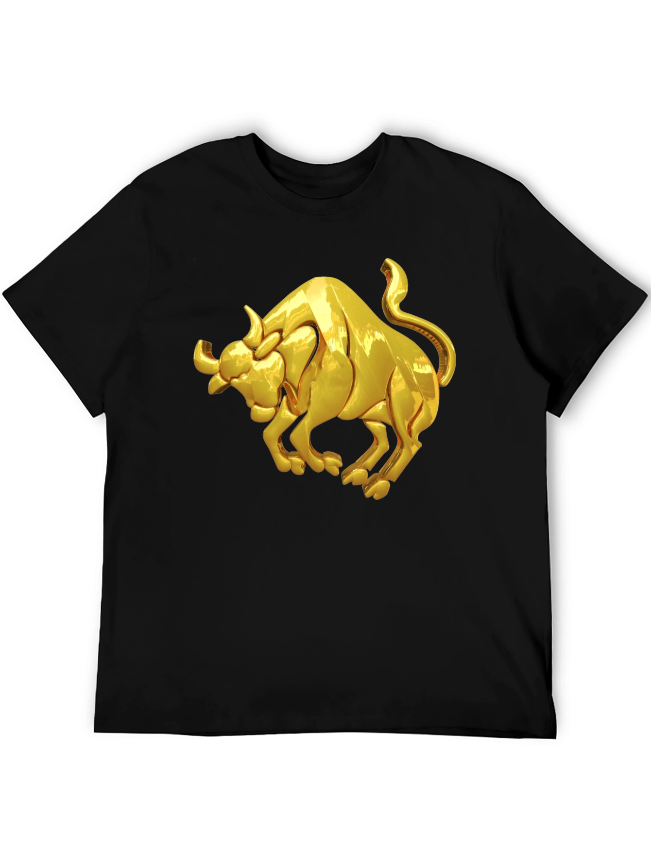 Golden Bull Graphic Black T-Shirt