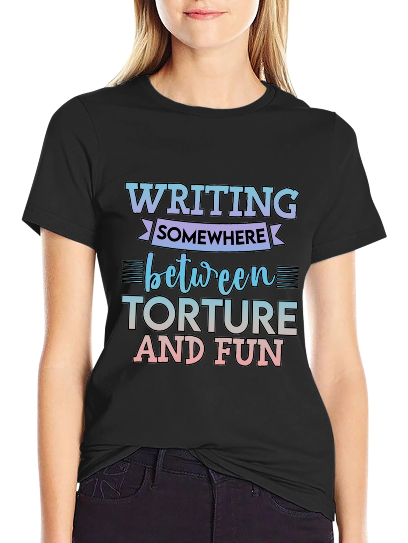 Writing Torture & Fun T-Shirt - Novelist Author Gift Tee