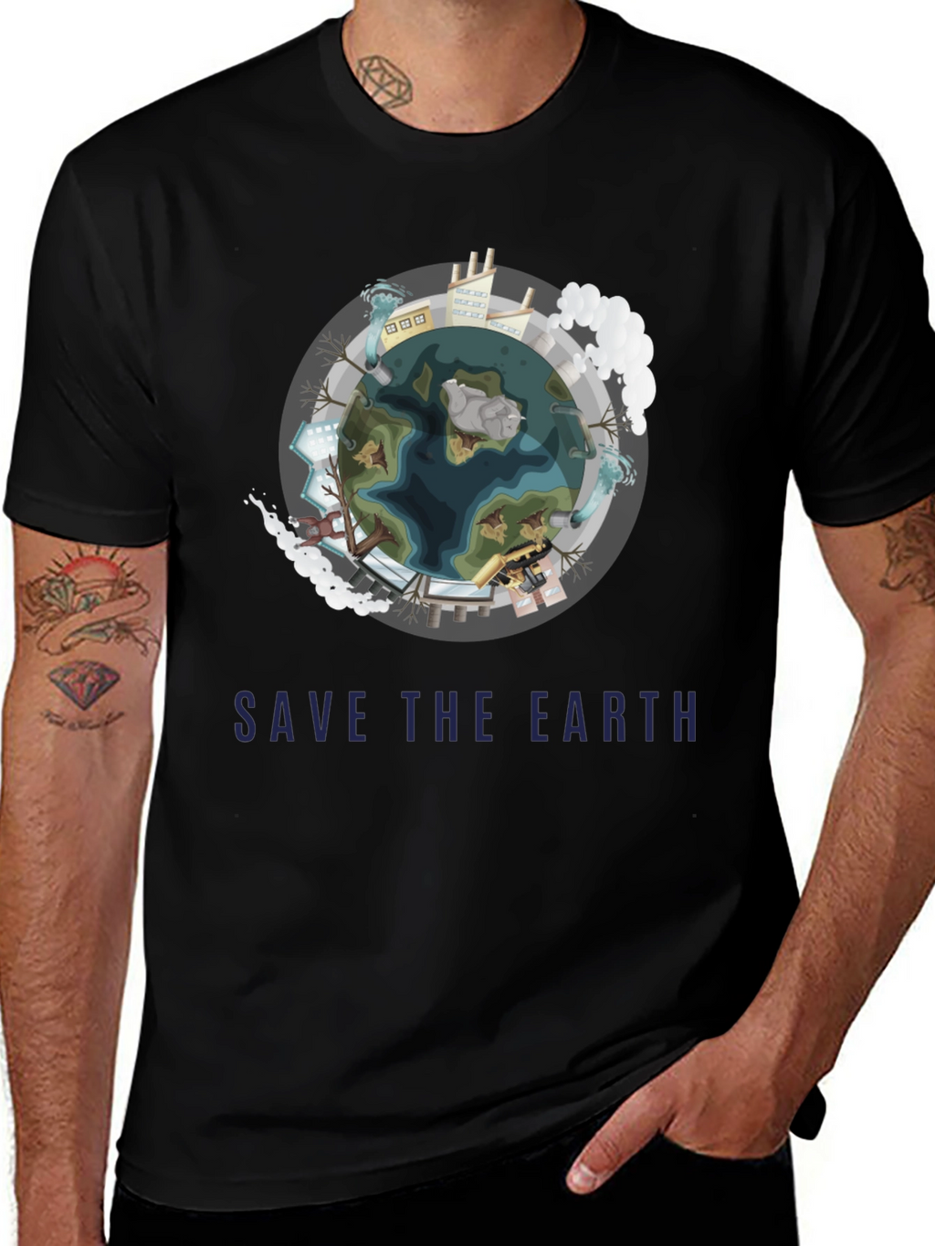 Save The Earth Graphic Tee - Eco-Friendly Fashion