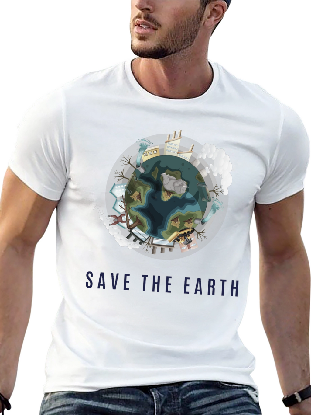 Save The Earth Graphic Tee - Eco-Friendly Fashion