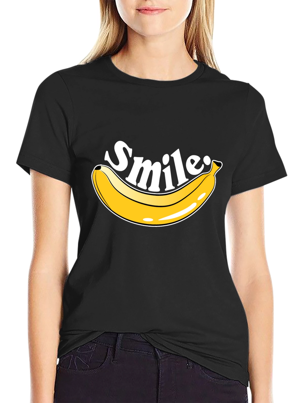 Smile Banana T-Shirt - Mens Crew Neck Tee