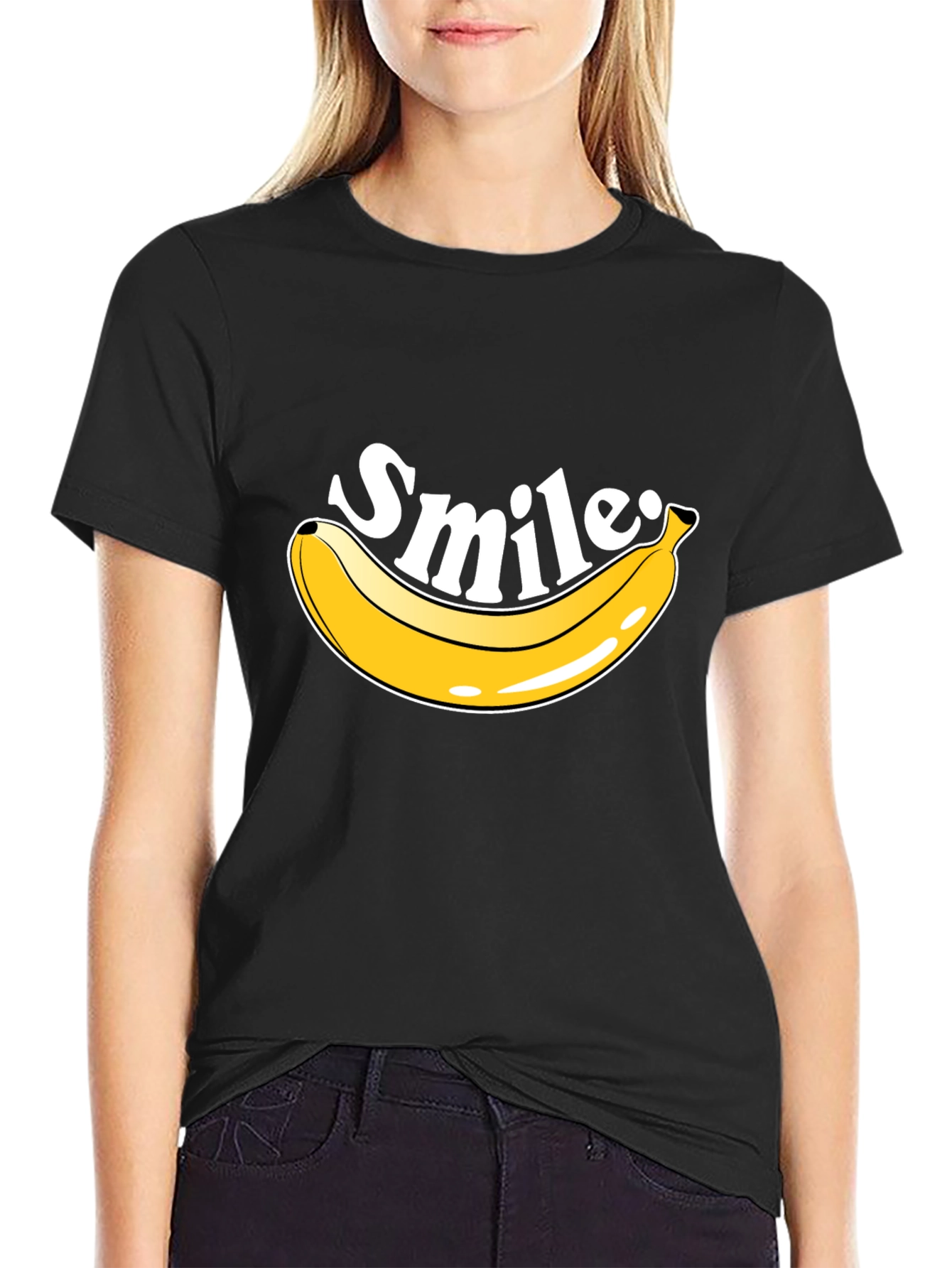 Smile Banana T-Shirt - Mens Crew Neck Tee