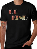 Be Kind Graphic Tee - Black Cotton Casual Shirt
